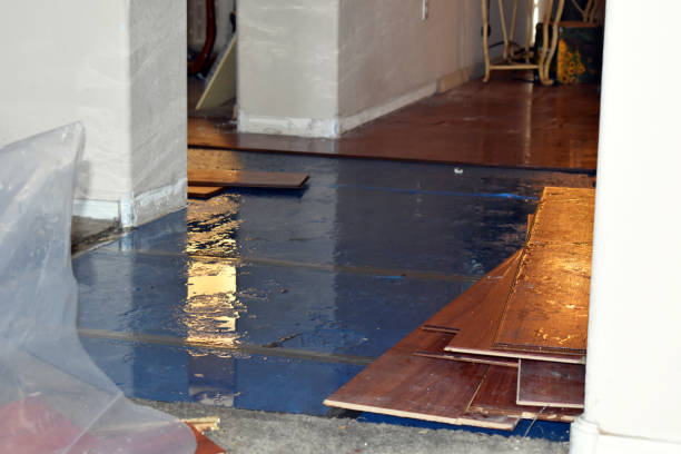Professional Water Extraction technician working in Cantua Creek, CA